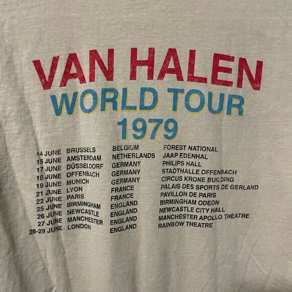 Van Halen 1979 world tour t-shirt - Picture 5 of 5